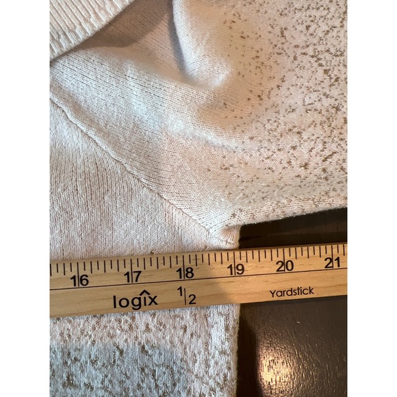 Soho New York Jeans Off The Shoulder Sweater Metallic Gold Ombre Sparkle Size M - Picture 5 of 6